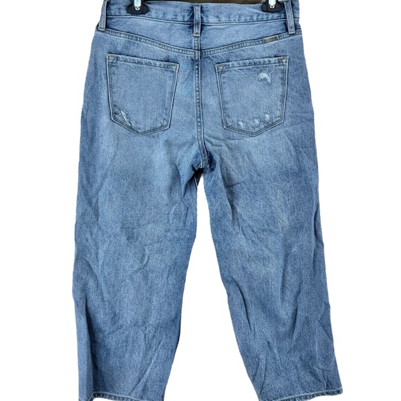 KanCan Ripped High Rise Wide Leg Cropped Jean women’s size 27 - Picture 3 of 11